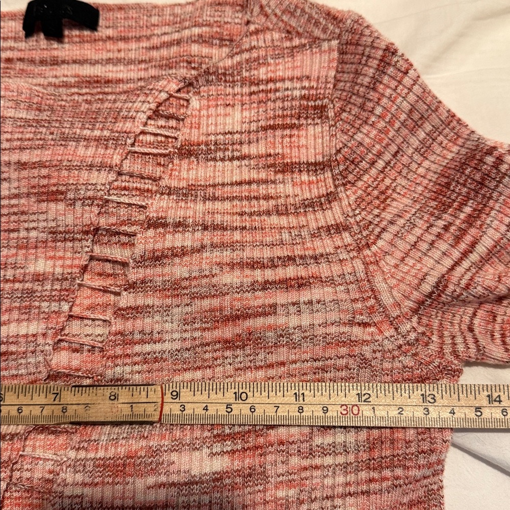 h:ours Poppy Spacedye Sweater Pink Marled Knit Crewneck Small - Picture 7 of 9